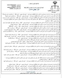 احکام جریمه و حکم تعقیب و جلب تعدادی از شهروندان لیکک بهمئی