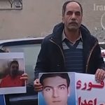 تجمع خانواده‌های زندانیان سیاسی محکوم به اعدام در مقابل زندان اوین