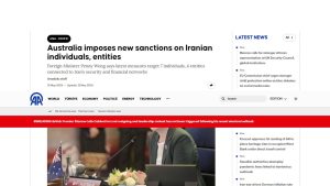 تحریم ناقضان حقوق بشر؛ استرالیا مقام‌های امنیتی و نهادهای سرکوبگر را هدف قرار داد
