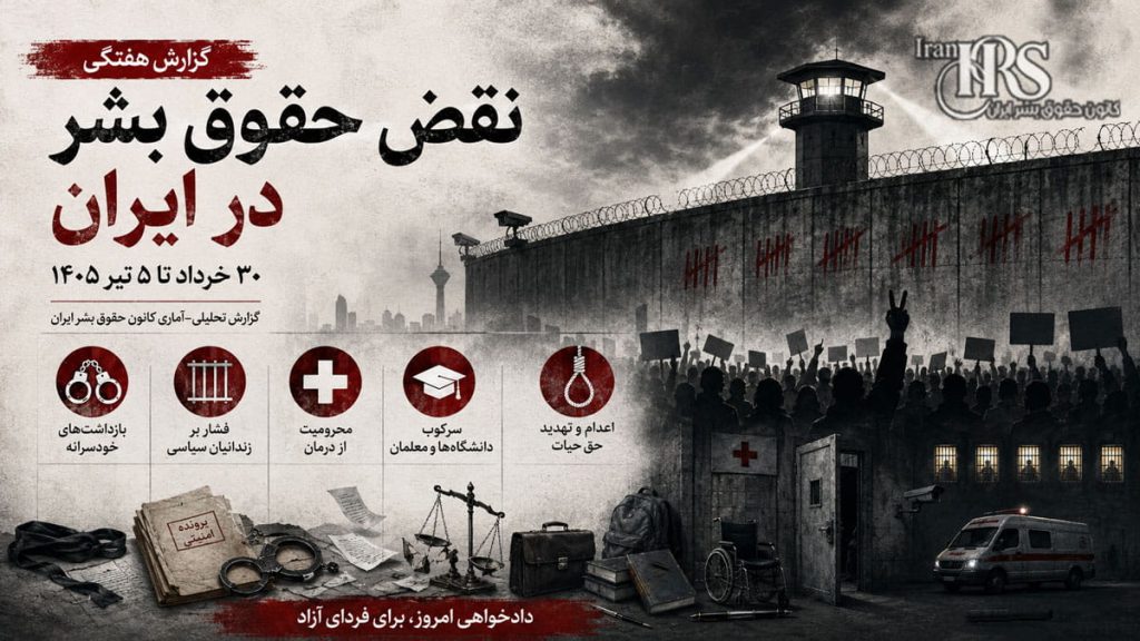 گزارش هفتگی نقض حقوق بشر در ایران | کانون حقوق بشر ایران
