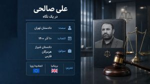 علی صالحی؛ بررسی کارنامه دادستان تهران در پروندههای اعدام، سرکوب اعتراضات و نقض حقوق بشر
