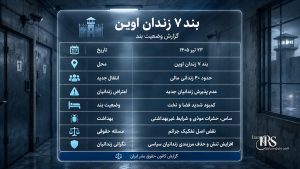 اعتراض زندانیان به انتقال زندانیان مالی به بند ۷ زندان اوین؛ هشدار نسبت به نقض اصل تفکیک جرائم