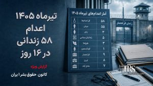 اعدام در تیرماه ۱۴۰۵؛ دستکم ۵۸ زندانی در ۱۶ روز اعدام شدند | قزلحصار، تبریز و عادلآباد در صدر