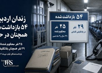 زندان اردبیل؛ ۵۴ بازداشت‌شده قیام دی‌ماه همچنان در حبس و بلاتکلیفی قضایی