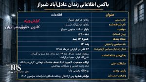 گزارش جامع از زندان عادلآباد شیراز؛ از تراکم شدید تا بحران غذا و درمان